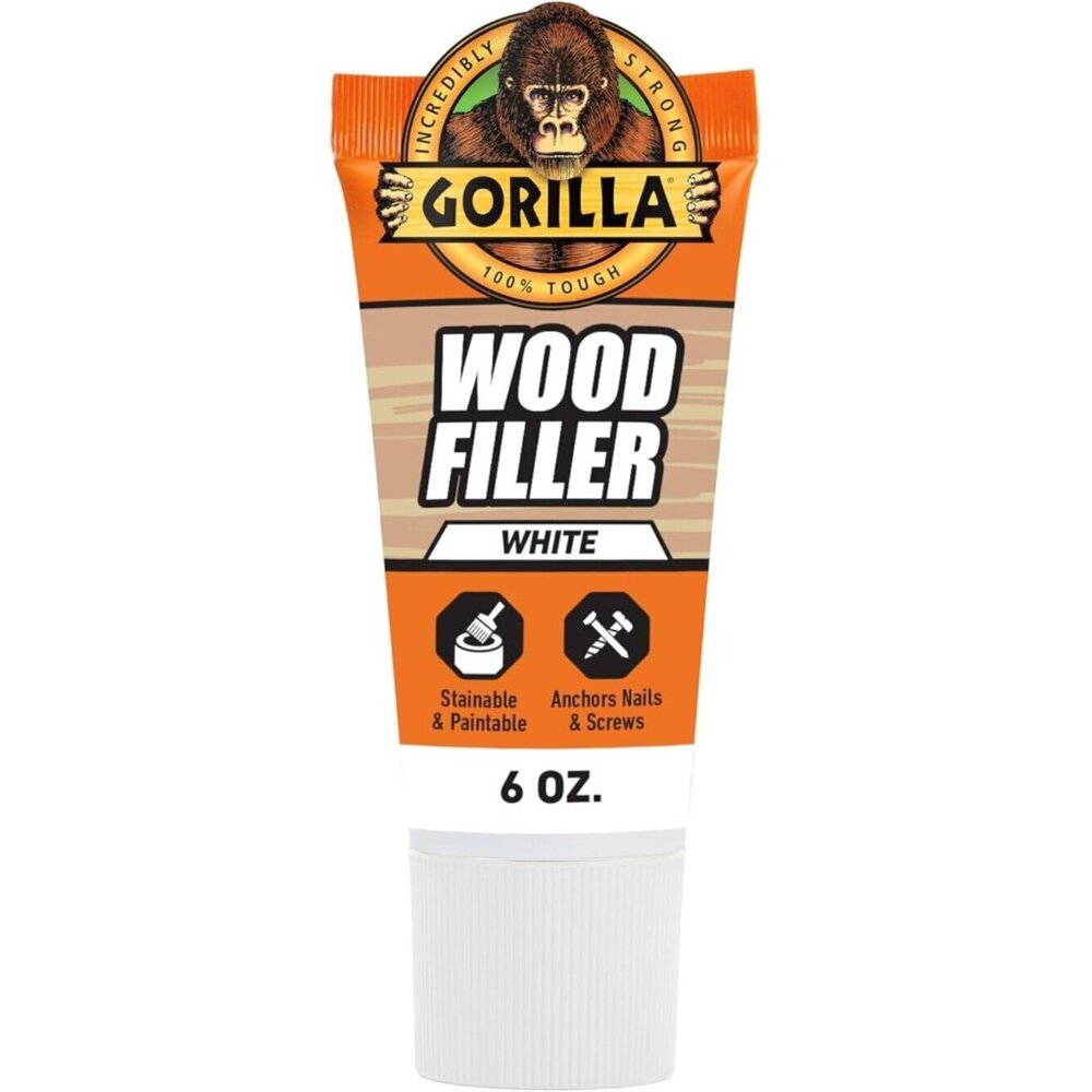 All Purpose Wood Filler, White Wood Filler, 6 Ounce Tube Pack of 1 - Water